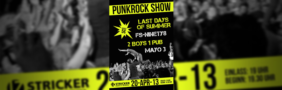 Punkrock Show im JZ Stricker - Vorbericht