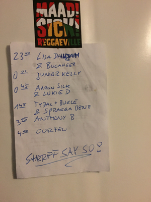 Reggae Jam 2015 - Neue Running Order