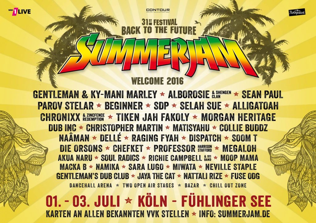 Summerjam Festival 2016 - Lineup